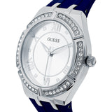Buy Shop Guess Cosmo Diamonds Silver Dial Blue Rubber Strap Watch for Women - GW0034L5 USA Online