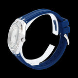 Buy Shop Guess Cosmo Diamonds Silver Dial Blue Rubber Strap Watch for Women - GW0034L5 USA Online