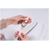 Buy Shop Guess Cosmo Diamonds Silver Dial Pink Silicone Strap Watch for Women - GW0034L3 USA Online