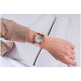 Buy Shop Guess Cosmo Diamonds Silver Dial Pink Silicone Strap Watch for Women - GW0034L3 USA Online