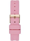 Buy Shop Guess Cosmo Diamonds Silver Dial Pink Silicone Strap Watch for Women - GW0034L3 USA Online
