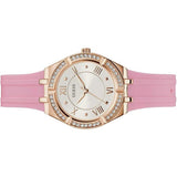 Buy Shop Guess Cosmo Diamonds Silver Dial Pink Silicone Strap Watch for Women - GW0034L3 USA Online