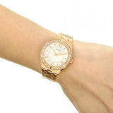 Buy Shop Guess Cosmo Diamonds Silver Dial Rose Gold Steel Strap Watch For Women - GW0033L3 USA Online