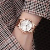 Buy Shop Guess Cosmo Diamonds Silver Dial Rose Gold Steel Strap Watch For Women - GW0033L3 USA Online