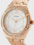 Buy Shop Guess Cosmo Diamonds Silver Dial Rose Gold Steel Strap Watch For Women - GW0033L3 USA Online
