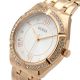 Buy Shop Guess Cosmo Diamonds Silver Dial Rose Gold Steel Strap Watch For Women - GW0033L3 USA Online