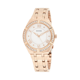 Buy Shop Guess Cosmo Diamonds Silver Dial Rose Gold Steel Strap Watch For Women - GW0033L3 USA Online
