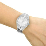 Buy Shop Guess Cosmo Diamonds Silver Dial Silver Steel Strap Watch For Women - GW0033L1 USA Online