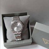 Buy Shop Guess Cosmo Diamonds Silver Dial Silver Steel Strap Watch For Women - GW0033L1 USA Online