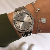 Buy Shop Guess Cosmo Diamonds Silver Dial Silver Steel Strap Watch For Women - GW0033L1 USA Online
