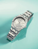 Buy Shop Guess Cosmo Diamonds Silver Dial Silver Steel Strap Watch For Women - GW0033L1 USA Online