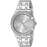 Buy Shop Guess Cosmo Diamonds Silver Dial Silver Steel Strap Watch For Women - GW0033L1 USA Online