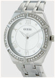 Buy Shop Guess Cosmo Diamonds Silver Dial Silver Steel Strap Watch For Women - GW0033L1 USA Online