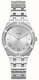 Buy Shop Guess Cosmo Diamonds Silver Dial Silver Steel Strap Watch For Women - GW0033L1 USA Online