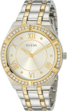 Buy Shop Guess Cosmo Diamonds Silver Dial Two Tone Steel Strap Watch for Women - GW0033L4 USA Online