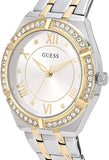 Buy Shop Guess Cosmo Diamonds Silver Dial Two Tone Steel Strap Watch for Women - GW0033L4 USA Online