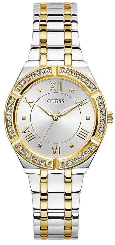 Buy Shop Guess Cosmo Diamonds Silver Dial Two Tone Steel Strap Watch for Women - GW0033L4 USA Online