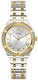 Buy Shop Guess Cosmo Diamonds Silver Dial Two Tone Steel Strap Watch for Women - GW0033L4 USA Online