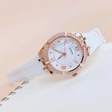 Buy Shop Guess Cosmo Diamonds Silver Dial White Rubber Strap Watch for Women - GW0034L2 USA Online