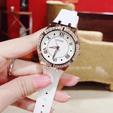 Buy Shop Guess Cosmo Diamonds Silver Dial White Rubber Strap Watch for Women - GW0034L2 USA Online