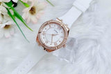 Buy Shop Guess Cosmo Diamonds Silver Dial White Rubber Strap Watch for Women - GW0034L2 USA Online
