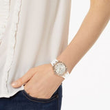 Buy Shop Guess Cosmo Diamonds Silver Dial White Rubber Strap Watch for Women - GW0034L2 USA Online