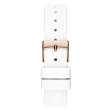 Buy Shop Guess Cosmo Diamonds Silver Dial White Rubber Strap Watch for Women - GW0034L2 USA Online