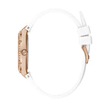 Buy Shop Guess Cosmo Diamonds Silver Dial White Rubber Strap Watch for Women - GW0034L2 USA Online