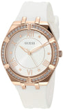 Buy Shop Guess Cosmo Diamonds Silver Dial White Rubber Strap Watch for Women - GW0034L2 USA Online
