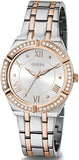 Buy Shop Guess Cosmo Quartz Silver Dial Two Tone Steel Strap Watch For Women - GW0033L9 USA Online