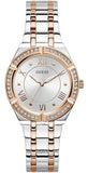 Buy Shop Guess Cosmo Quartz Silver Dial Two Tone Steel Strap Watch For Women - GW0033L9 USA Online