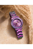 Buy Shop Guess Crown Jewel Diamonds Purple Dial Purple Steel Strap Watch for Women - GW0410L4 USA Online