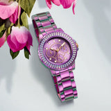 Buy Shop Guess Crown Jewel Diamonds Purple Dial Purple Steel Strap Watch for Women - GW0410L4 USA Online