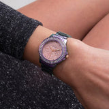 Buy Shop Guess Crown Jewel Diamonds Purple Dial Purple Steel Strap Watch for Women - GW0410L4 USA Online