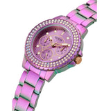 Buy Shop Guess Crown Jewel Diamonds Purple Dial Purple Steel Strap Watch for Women - GW0410L4 USA Online