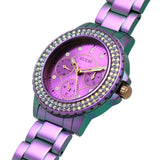 Buy Shop Guess Crown Jewel Diamonds Purple Dial Purple Steel Strap Watch for Women - GW0410L4 USA Online