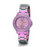 Buy Shop Guess Crown Jewel Diamonds Purple Dial Purple Steel Strap Watch for Women - GW0410L4 USA Online