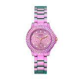 Buy Shop Guess Crown Jewel Diamonds Purple Dial Purple Steel Strap Watch for Women - GW0410L4 USA Online