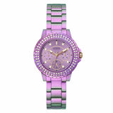 Buy Shop Guess Crown Jewel Diamonds Purple Dial Purple Steel Strap Watch for Women - GW0410L4 USA Online