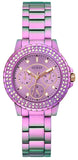 Buy Shop Guess Crown Jewel Diamonds Purple Dial Purple Steel Strap Watch for Women - GW0410L4 USA Online