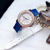 Buy Shop Guess Crown Jewel Diamonds White Dial Blue Rubber Strap Watch for Women - GW0411L2 USA Online