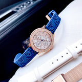 Buy Shop Guess Crown Jewel Diamonds White Dial Blue Rubber Strap Watch for Women - GW0411L2 USA Online