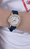 Buy Shop Guess Crown Jewel Diamonds White Dial Blue Rubber Strap Watch for Women - GW0411L2 USA Online