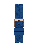 Buy Shop Guess Crown Jewel Diamonds White Dial Blue Rubber Strap Watch for Women - GW0411L2 USA Online