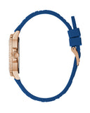 Buy Shop Guess Crown Jewel Diamonds White Dial Blue Rubber Strap Watch for Women - GW0411L2 USA Online