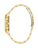 Buy Shop Guess Crown Jewel Diamonds White Dial Gold Steel Strap Watch for Women - GW0410L2 USA Online