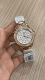 Buy Shop Guess Crown Jewel Multifunction Diamonds White Dial Rose Gold Steel Strap Watch For Women - GW0410L3 USA Online