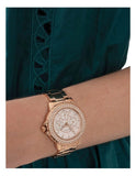 Buy Shop Guess Crown Jewel Multifunction Diamonds White Dial Rose Gold Steel Strap Watch For Women - GW0410L3 USA Online