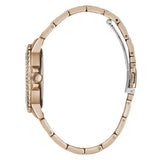 Buy Shop Guess Crown Jewel Multifunction Diamonds White Dial Rose Gold Steel Strap Watch For Women - GW0410L3 USA Online