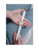 Buy Shop Guess Crown Jewel Multifunction Diamonds White Dial White Leather Strap Watch for Women - GW0411L1 USA Online